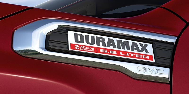 duramax logo of GMC Sierra 3500HD