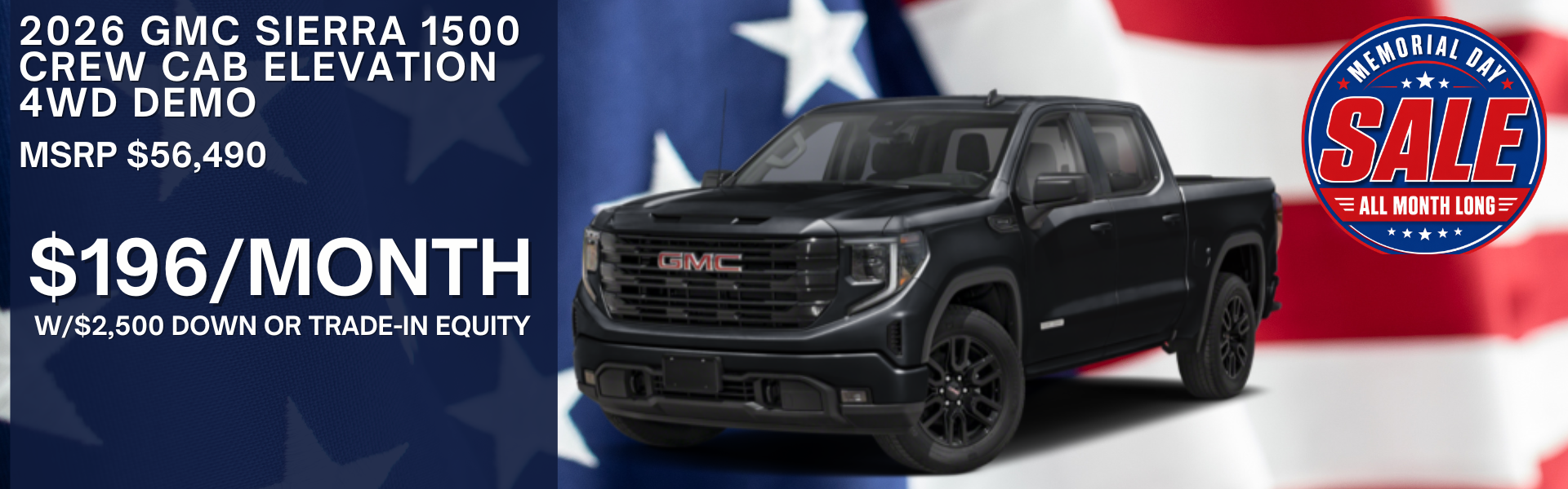 2026 GMC SIERRA 1500 CREW CAB ELEVATION 4WD DEMO